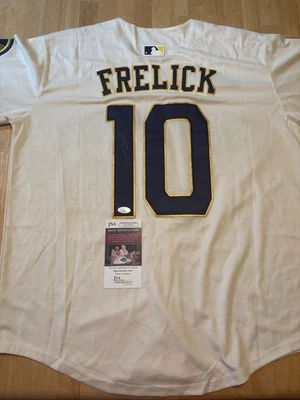 SAL FRELICK SIGNED AUTOGRAPHED milwaukee brewers Jersey! JSA Coa - Image 1 of 3