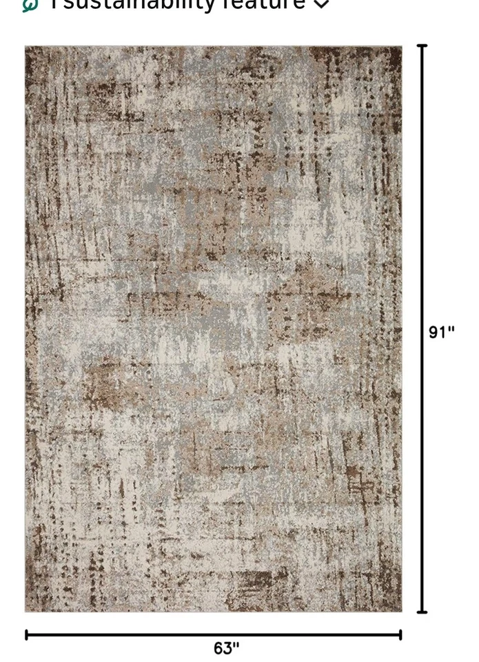 Colección Loloi II Austen AUS-01 5'-3" x 7'-7" Natural/Moca Rectangular 0.38"  Foto 1 de 4