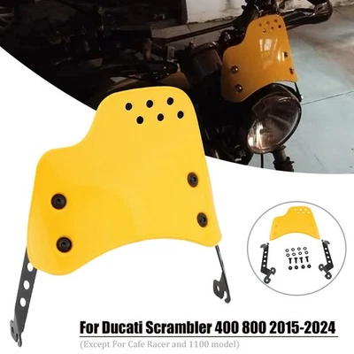 Parabrisas de motocicleta apto para DUCATI Scrambler 800 400 2015-24 amarillo Foto 1 de 4