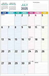 Wandkalender 2025-2026 - Großdruckkalender, 18 Monatskalender, Jul 2025 - - Bild 1 von 3