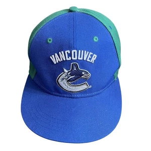Vancouver Canucks Trucker Hat Snapback Zephyr NHL Hockey Blue Green Budweiser - Picture 1 of 8