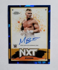 2025 Topps WWE Chrome Sapphire - Myles Borne Auto Sapphire On Card Auto NXT NM - Picture 1 of 2