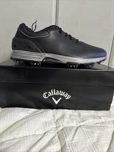 Callaway Newport Leather Golf Shoe Men’s Black Size 9.5 Med - Picture 1 of 13