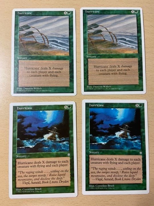 MTG Hurricane English 4th 2ED 2 Anthology Cards Complete Set Used - Image 1 of 4