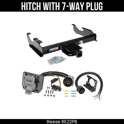 Trailer Hitch + 7 Way Wiring For 63-87 Chevy GMC C/K 99-00 Ford F-350 Super Duty - Image 1 of 4
