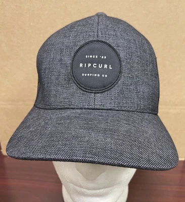 Sombrero de camionero Rip Curl para hombre parche con logotipo de rutina gorra Snapback malla ajustable gris Foto 1 de 4