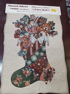 Vintage Stil Weihnachten Spielzeug Strumpf Stoff Panel Hancock Minnesota Stoffe  - Bild 1 von 7
