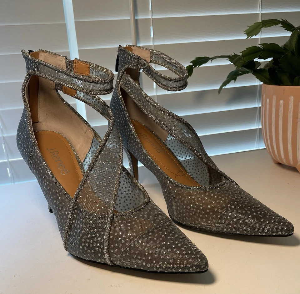 J Renee’ Charmion Women's Stilettos Silver Size 8M - Image 1 of 4
