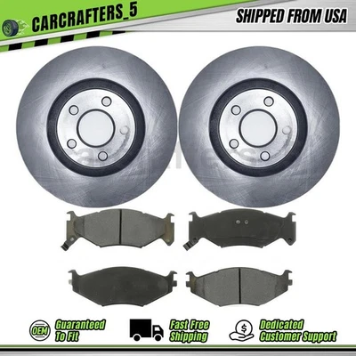 Оригинальный комплект передних дисковых тормозных колодок роторов подходит для Chrysler Daytona 3,0 л 1991 года выпуска - Изображение 1 из 4