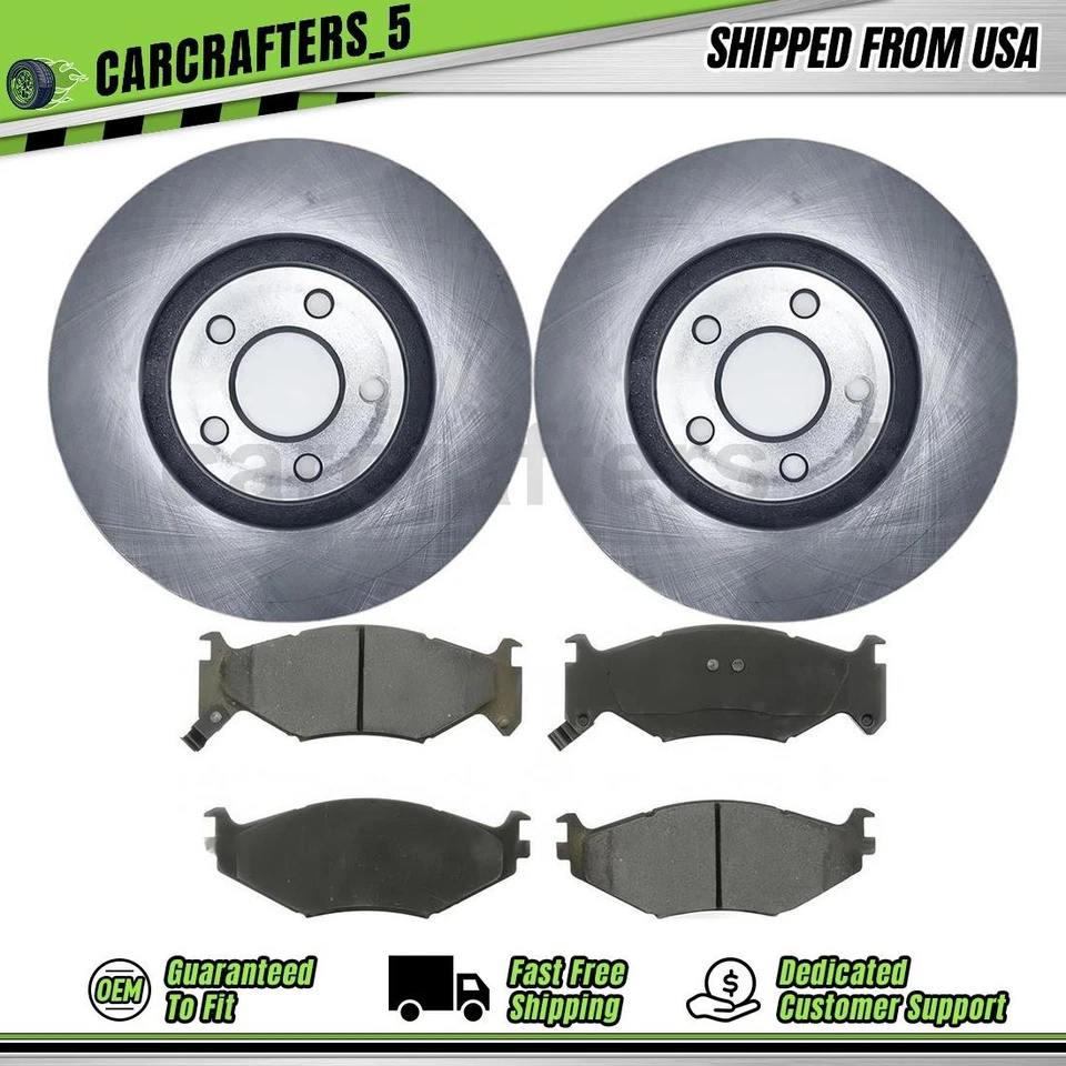 Kit de pastillas de freno delanteras de rotores de freno de disco OE para Chrysler Daytona 1991 3,0 L Foto 1 de 4