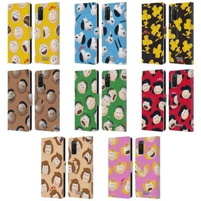 OFFICIAL PEANUTS CHARACTER PATTERNS LEATHER BOOK CASE FOR SAMSUNG PHONES 2 - Image 1 of 4