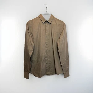 American Vintage Mens Size Small Khaki Button Down Shirt Longsleeves - Picture 1 of 12
