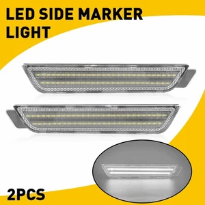 2PCS Clear AUXITO Rear LED Side Lights Marker Lamp White For 10-15 Chevy Camaro - Picture 1 of 15