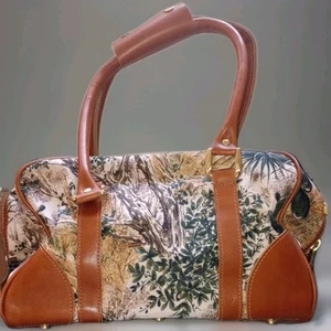 Bolso de Mano de Carga KING RANCH W Cuero Mini Estilo Lona Grande Raro Nuevo Con Etiquetas - Imagen 1 de 8