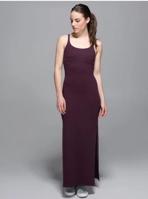 Lululemon Refresh Maxi Dress Heather Bordeaux, Black Cherry, Size 6 - Image 1 of 4