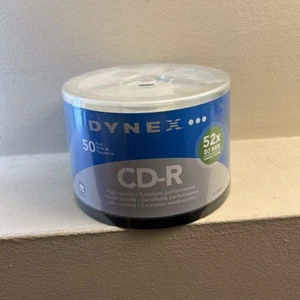 Dynex CD-R 52X 80 Min 700MB 50 Pack Recordable Compact Discs CD New - Picture 1 of 7