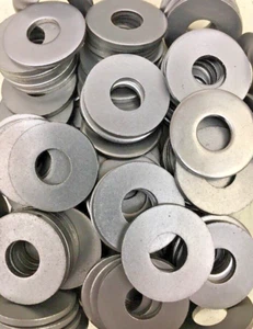 (100) 5/16 Flat Washer Stainless .345 X .875 X .08 Wider & Thicker Type B 304SS - Picture 1 of 3