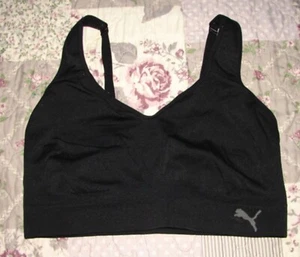 Puma SPORTS BRA, Womens Size XL, Solid Black - Picture 1 of 4
