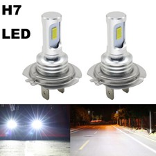 2x H7 Led Headlight Bulbs Kit High Low Beam 8000Lm Super Bright 6000K White Usa