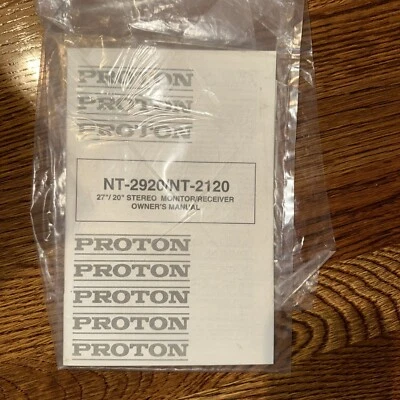 Proton NT-2920 / NT-2120 立体声显示器接收器,用户,手动原装 — 第 1/3 张图片