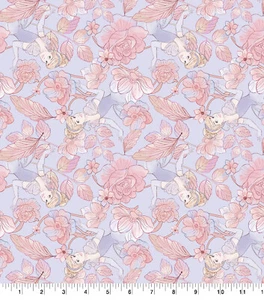 Disney Baumwollstoff Aschenputtel Blumen (HALBER YARD) - Bild 1 von 1
