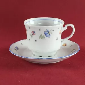 Kaffee & Untertasse Mitterteich Form 2000 bunte Blümchen - Bild 1 von 4