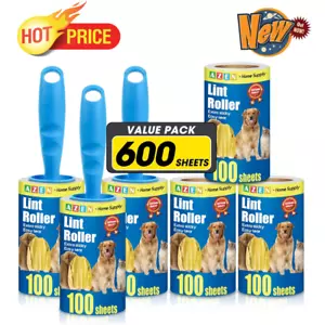 Lint Rollers for Pet Hair Extra Sticky, 600 Sheets Lint Roller with 3 Upgraded H - Picture 1 of 24