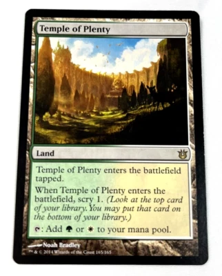 Magic the Gathering Temple of Plenty Born of the Gods 165 Regular Rare Card - Image 1 of 4