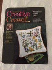 Columbia-Minerva Creative Crewel Wildflower Pillow Kit