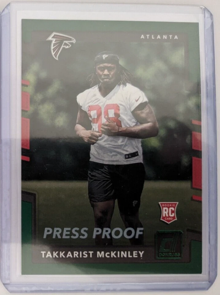 2017 Donruss Press Proof Green TAKKARIST MCKINLEY RC #400 ATLANTA FALCONS 🏈 - Image 1 of 1