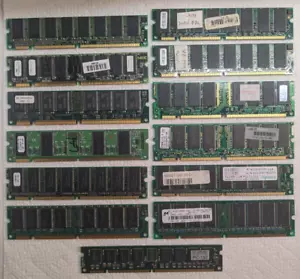 RAM 168pin DIMMs DOUBLE-Sided PC100 PC133 32MB 64MB 128MB 512MB - Picture 1 of 12