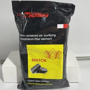 2 Pack - 6001CN Organic Vapor Respirator Filter Cartridge NIOSH - Same Day Ship! - Picture 1 of 3