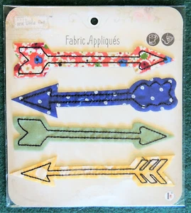 4pc Sew Little Time Arrows Sew-On Applique Craft Embellishment Fabric Editions - Picture 1 of 1
