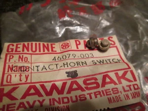 NOS Kawasaki Horn Switch Contact 73-75 Z1 72-75 H1 72 & 74-75 H2 46079-003 QTY2 - Imagen 1 de 1