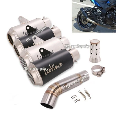 For Suzuki GSXS750Z GSX-S 750 Motorcycle Exhaust Mid Link Pipe 51mm Tail Muffler - Image 1 of 4