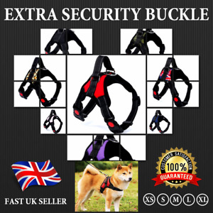 No Pull Dog Pet Harness Strong Adjustable Reflective Padded Safety Puppy Vest UK