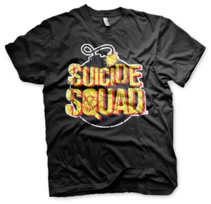 Officially Licensed Suicide Squad Bomb Logo BIG & TALL 3XL,4XL,5XL Men's T-Shirt - Picture 1 of 1