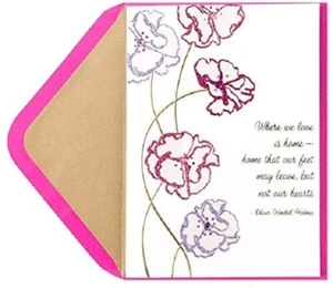 PAPYRUS MOTHERS DAY CARD Glitter Edged Poppies Mother's - Picture 1 of 2
