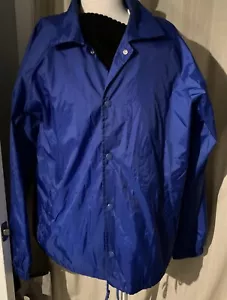 UltraClub Blue Vintage Windbreaker Med. RN: 85363 Cotton Interior Waterproof LN! - Picture 1 of 12