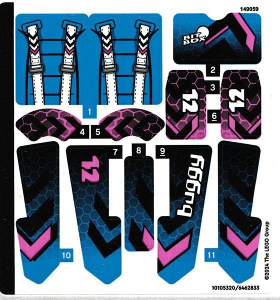 LEGO STICKER SHEET ONLY 42164 OFF-ROAD RACE BUGGY New from set 42164stk01 - Image 1 of 1