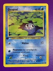 Pokemon Karte Quapsel 62/75 Neo Entdeckung 1. Edition 1st DE deutsch NM - Bild 1 von 2