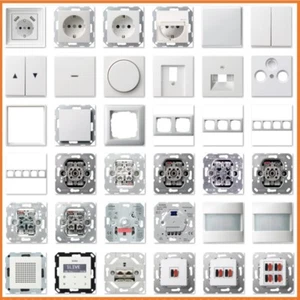 GIRA System 55 Standard E2 Reinweiß glänzend Steckdose USB Rahmen Schalter Wippe - Bild 1 von 59