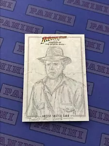 Topps Indiana Jones Kingdom Of The Crystal Skull Sketch Card 1/1 David Rabbitte - Picture 1 of 2
