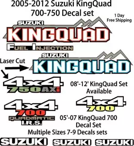 Suzuki KingQuad 700 750 450 Decal emblem graphic OEM sticker kit upgrade axi ax - Picture 1 of 8