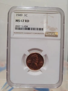 1949 Lincoln Wheat Cent Penny 1C 1949-Certified NGC MS67 RD 4868731-034 - Picture 1 of 17
