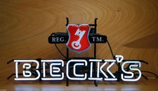 Beck's Key Beer Neon Sign 17"x14" Bar Pub Beer Light Lamp Gift