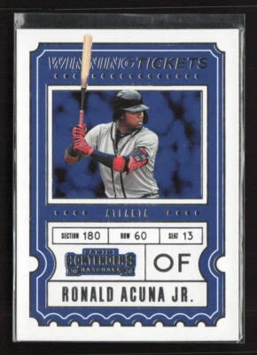 2020 Panini Contenders #WT-11 Ronald Acuna Jr. Winning Tickets - Image 1 of 2