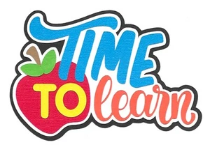 LIBRO DI RITAGLI PREFATTO-PEZZI DI CARTA-PER LAYOUT-BAMBINI-RAGAZZO-RAGAZZA-SCUOLA-TEMPO DI IMPARARE - Foto 1 di 1