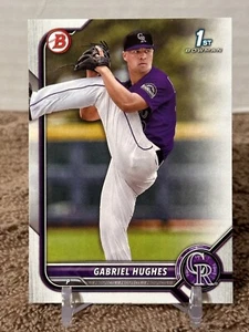 2022 Bowman Draft Paper Gabriel Hughes 1st Bowman Prospect #BD-151 - Picture 1 of 2
