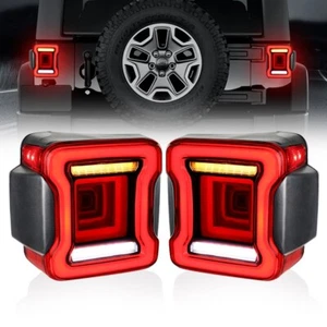 EU Version LED Tail Brake Lights For Jeep Wrangler JK 2007 2008-2017 Taillights - Foto 1 di 14